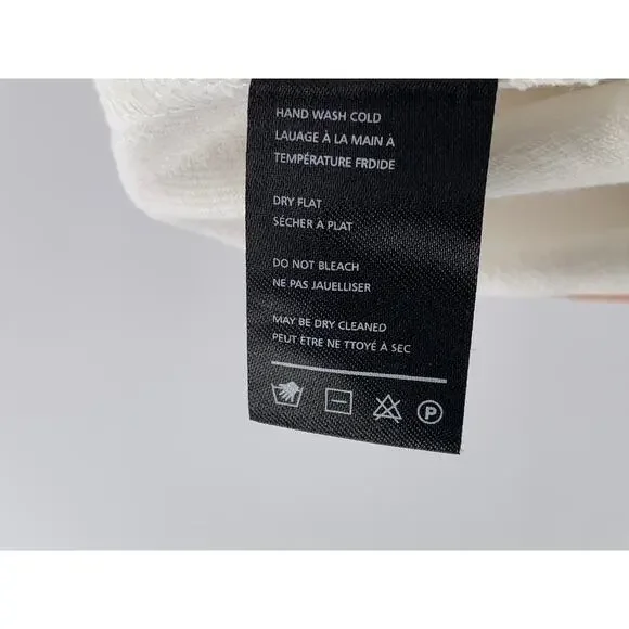 FINESSE Women's White V Frayed Cinched Waist Pull-On Flare Pants SZ XS - Picture 12 of 12